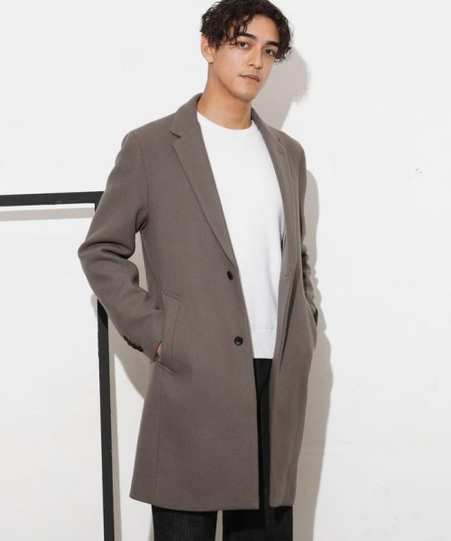 「SUPER140S」ダブルメルトンチェスターフィールドコート SUPER140S