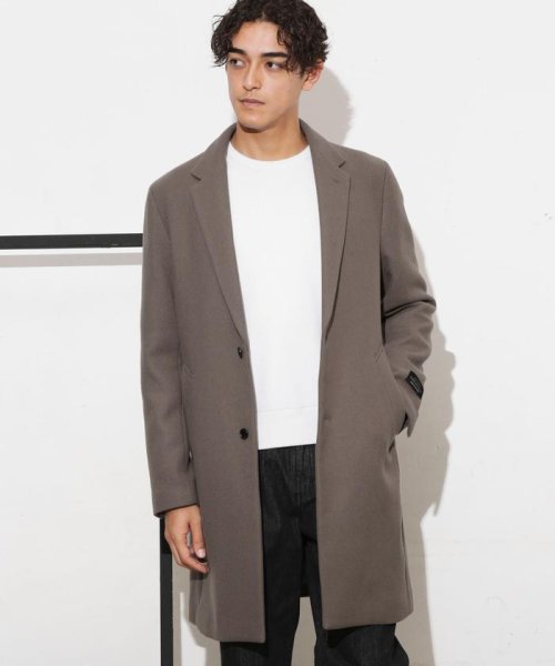 「SUPER140S」ダブルメルトンチェスターフィールドコート SUPER140S
