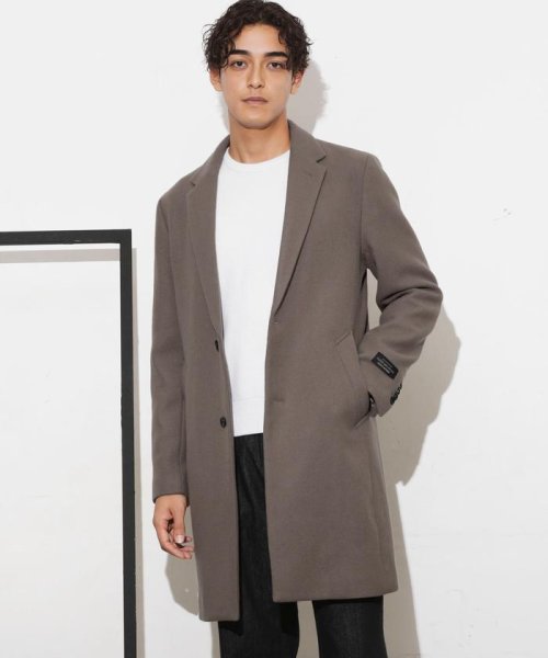 「SUPER140S」ダブルメルトンチェスターフィールドコート SUPER140S