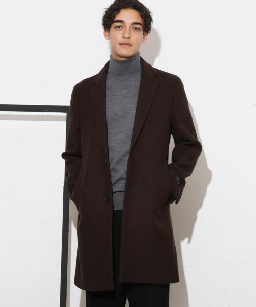 「SUPER140S」ダブルメルトンチェスターフィールドコート SUPER140S