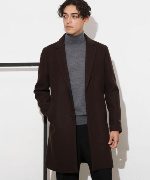 「SUPER140S」ダブルメルトンチェスターフィールドコート SUPER140S
