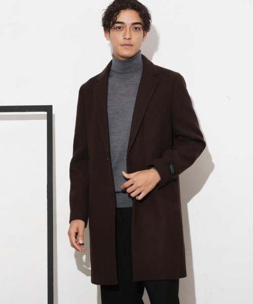 「SUPER140S」ダブルメルトンチェスターフィールドコート SUPER140S
