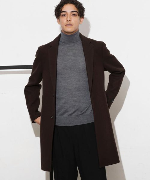 「SUPER140S」ダブルメルトンチェスターフィールドコート SUPER140S