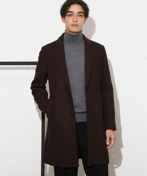 「SUPER140S」ダブルメルトンチェスターフィールドコート SUPER140S
