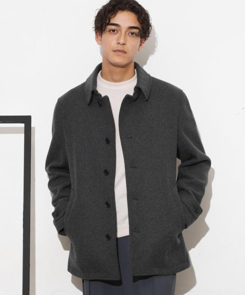 「SUPER140’S」ダブルメルトンシングルピーコート SUPER140S