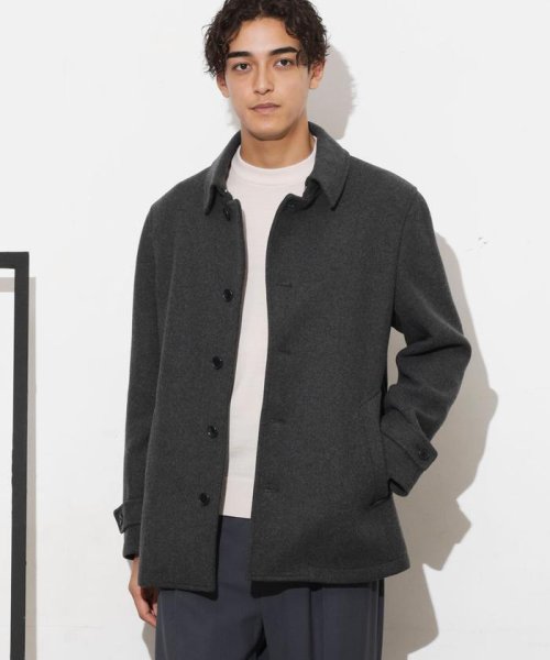 「SUPER140’S」ダブルメルトンシングルピーコート SUPER140S