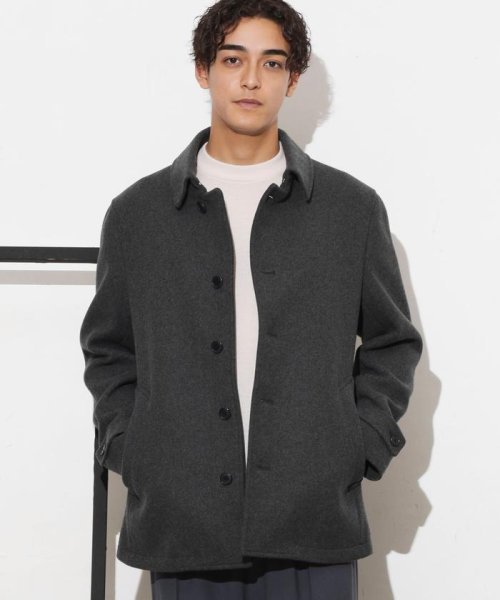 「SUPER140’S」ダブルメルトンシングルピーコート SUPER140S