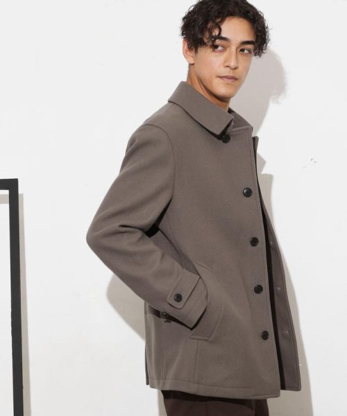 「SUPER140’S」ダブルメルトンシングルピーコート SUPER140S