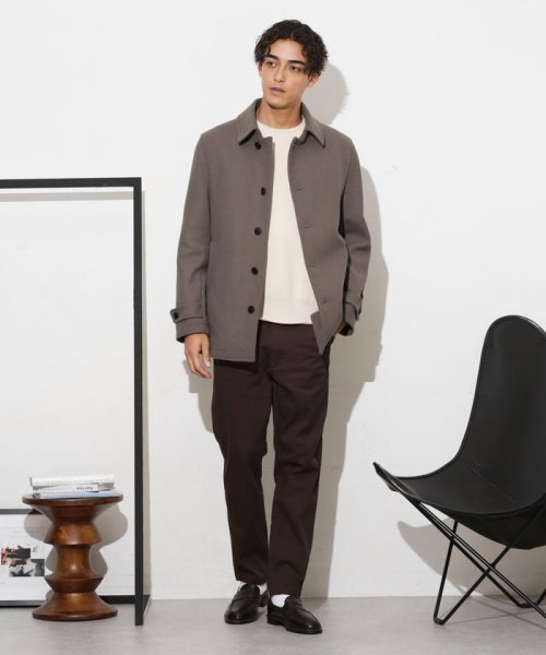 「SUPER140’S」ダブルメルトンシングルピーコート SUPER140S