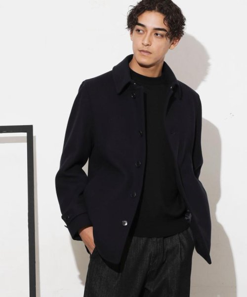 「SUPER140’S」ダブルメルトンシングルピーコート SUPER140S