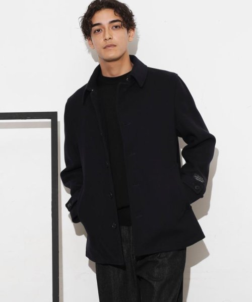 「SUPER140’S」ダブルメルトンシングルピーコート SUPER140S