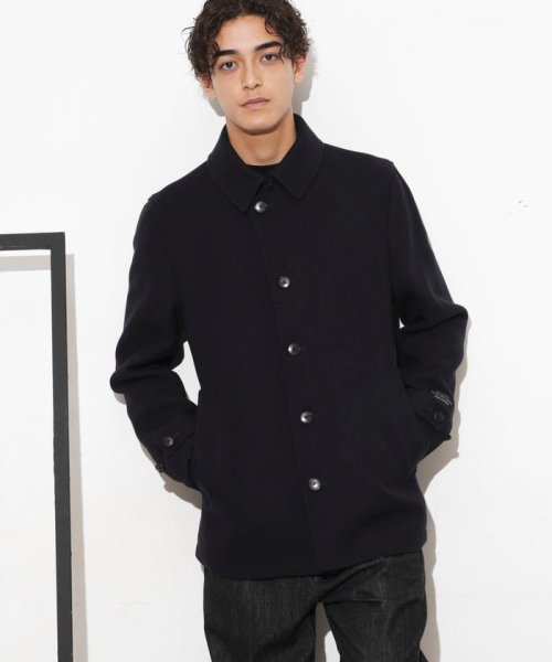 「SUPER140’S」ダブルメルトンシングルピーコート SUPER140S