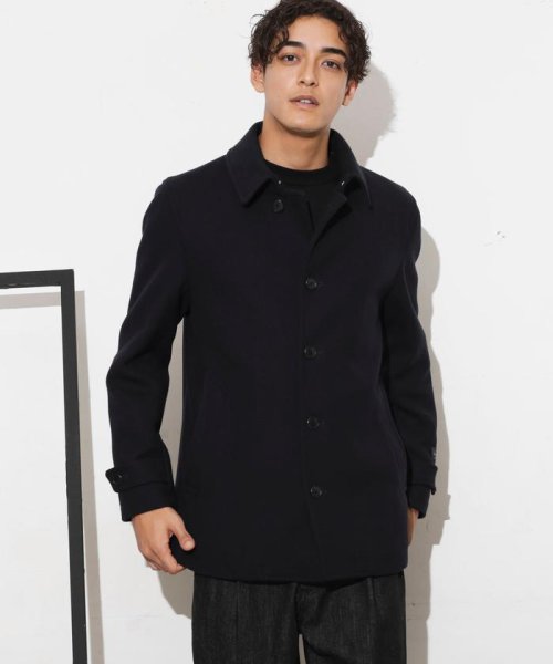 「SUPER140’S」ダブルメルトンシングルピーコート SUPER140S