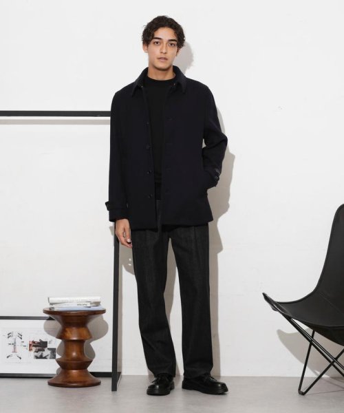 「SUPER140’S」ダブルメルトンシングルピーコート SUPER140S