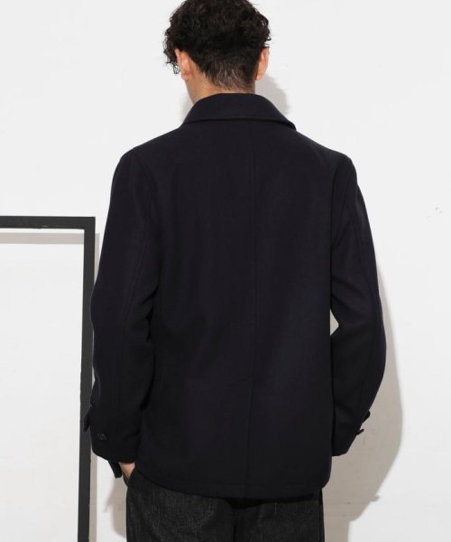 「SUPER140’S」ダブルメルトンシングルピーコート SUPER140S