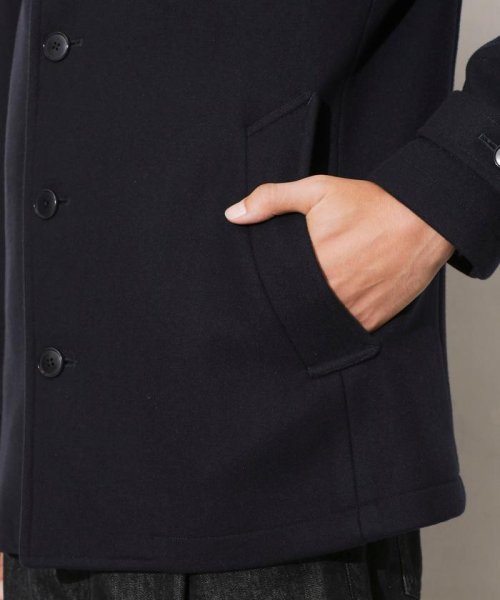 「SUPER140’S」ダブルメルトンシングルピーコート SUPER140S