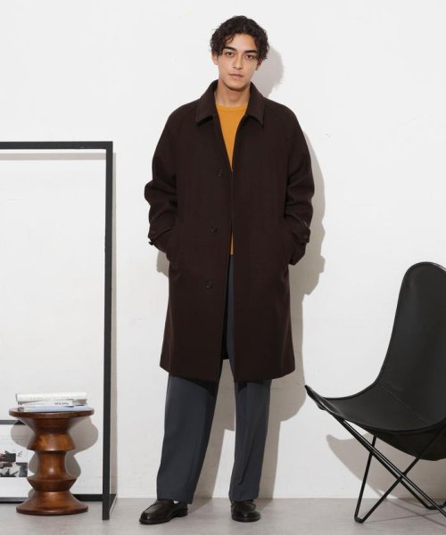 「SUPER140’S」ダブルメルトンバルカラーコート SUPER140S