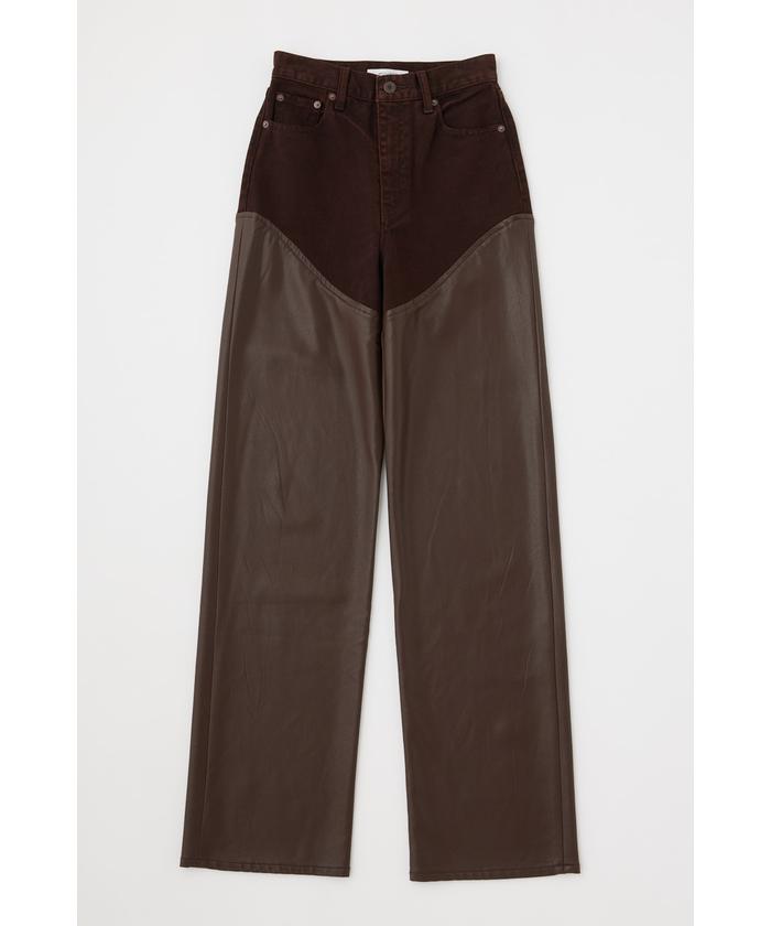 F/LEATHER COMBI STRAIGHT(505631057) | マウジー(moussy) - MAGASEEK F/LEATHER COMBI STRAIGHT(505631057) | マウジー(moussy) - MAGASEEK