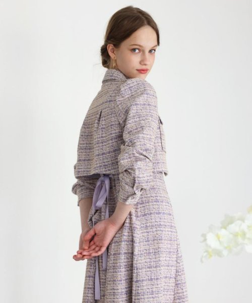 セール】カットラメツイードセットワンピース(505631567) | アンド  