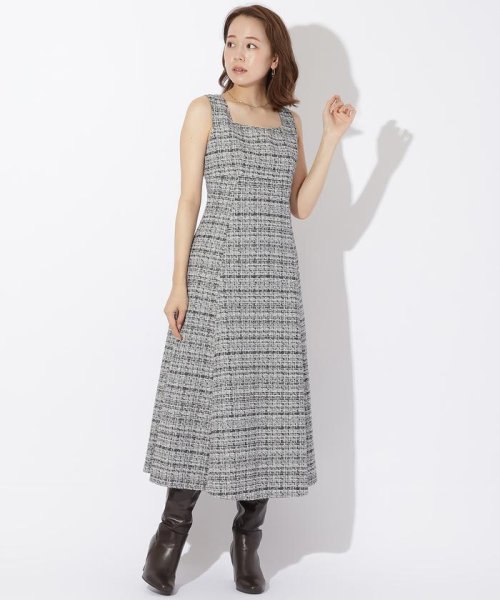 セール】カットラメツイードセットワンピース(505631567) | アンド  