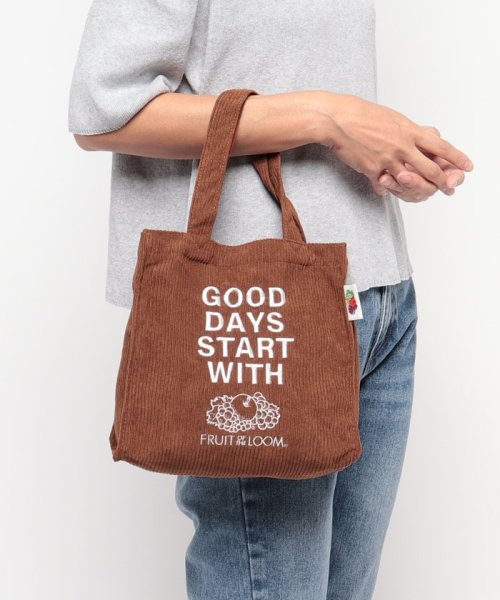 FRUIT OF THE LOOM(フルーツオブザルーム)/FRUIT OF THE LOOM CORDUROY MINI TOTE BAG/img15