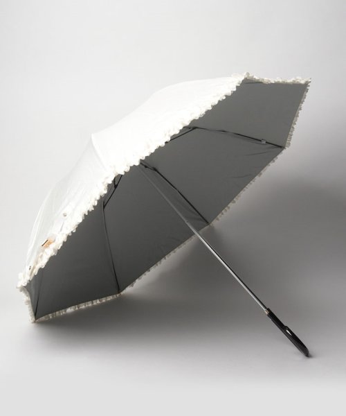 LANVIN en Bleu(umbrella)(ランバンオンブルー（傘）)/晴雨兼用折りたたみ日傘　ドビーフリル/img01