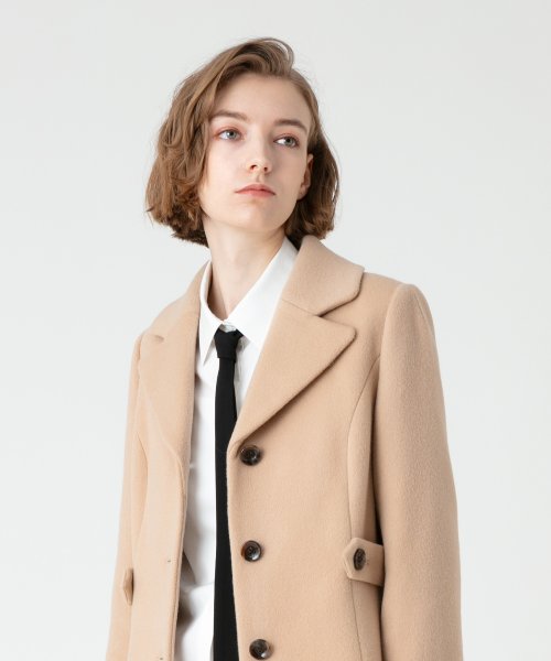 【LOULOU WILLOUGHBY】ダブルビーバーロングコート 