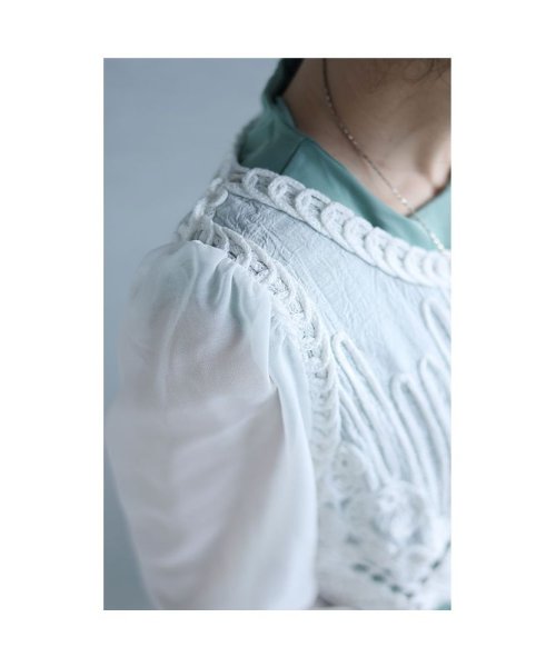 Sawa a la mode(サワアラモード)/ノースリーブにプラスしたいふんわり袖刺繍ブラウス/img12