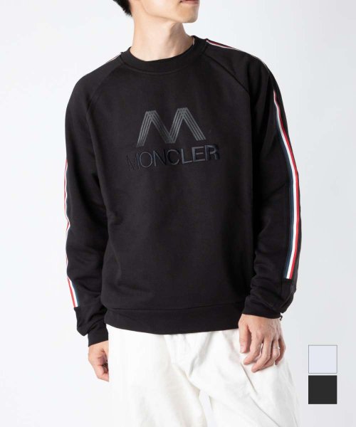 MONCLER(モンクレール)/モンクレール MONCLER 8G000 50 809LA トレーナー メンズ トップス 長袖 スウェットシャツ カジュアル ロゴ刺繍 コットン トリコロールラ/img01