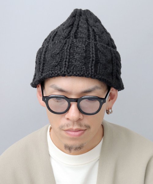 Besiquenti(ベーシックエンチ)/ウールミックス ケーブル編み ニットワッチ ニット帽 ニットキャップ /img06