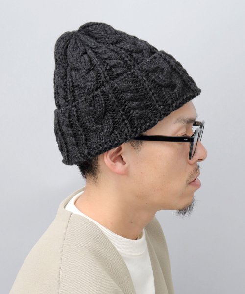 Besiquenti(ベーシックエンチ)/ウールミックス ケーブル編み ニットワッチ ニット帽 ニットキャップ /img07