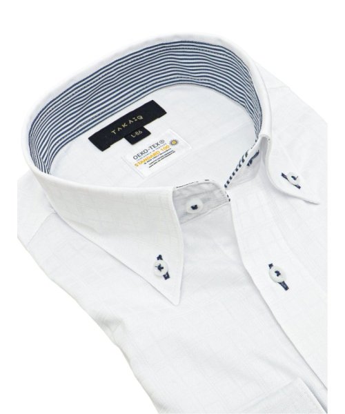 TAKA-Q(タカキュー)/形態安定 吸水速乾 スタンダードフィット ボタンダウン 長袖 シャツ メンズ ワイシャツ ビジネス yシャツ 速乾 ノーアイロン 形態安定/img01