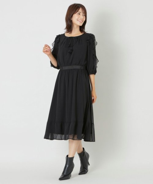 TO BE CHIC(L SIZE)(トゥービーシック Lサイズ)/【L】シフォンカットジャカード　ワンピース/img01