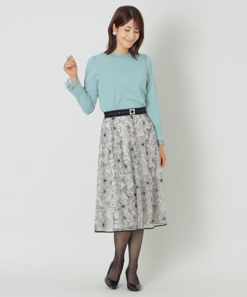 TO BE CHIC(L SIZE)(トゥービーシック Lサイズ)/＊STORY掲載＊【L】レーヨンポリエステル　袖レースニットプルオーバー/img03