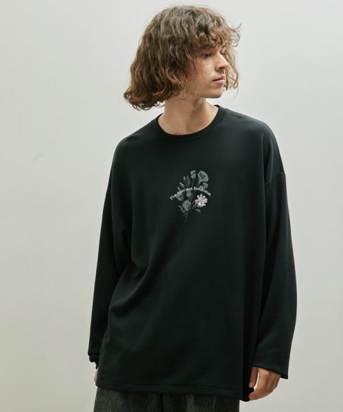 JUNRed(ジュンレッド)/フラワー刺繍ロングスリーブTシャツ/img01