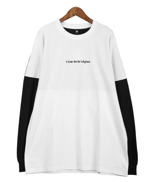 LUXSTYLE(ラグスタイル)/TRAP/U(トラップユー)天竺ロゴプリントドルマンロンT/ロンT メンズ 長袖Tシャツ ビックシルエット バックプリント ロゴ 天竺 無地 トップス/img13