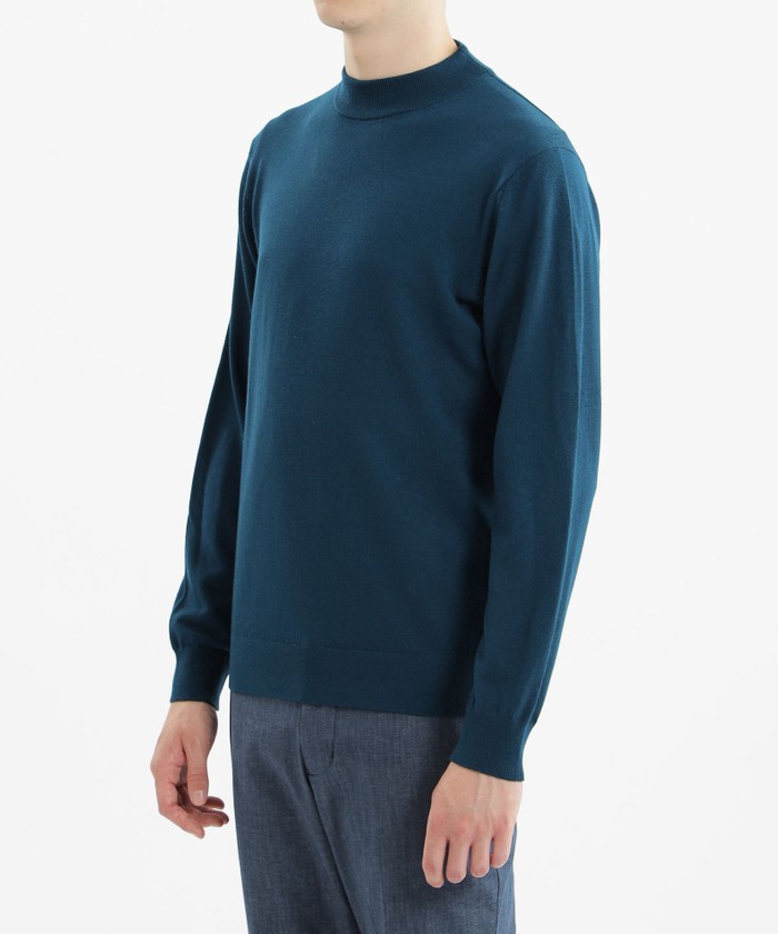 ハイゲージ天竺 モックネックプルオーバー(505344321)|HANKYU MEN'S
