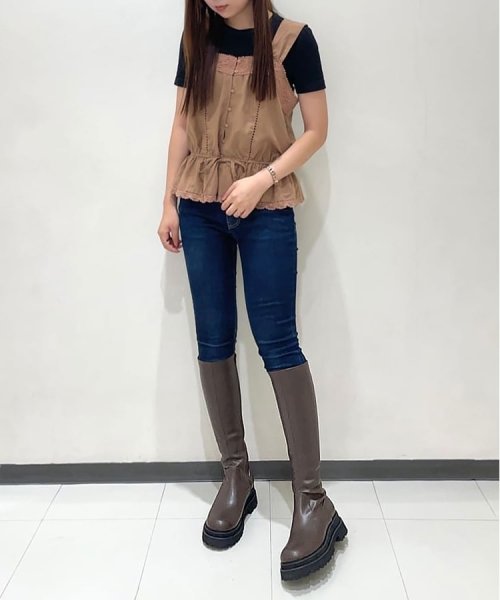 厚底トラックソールロングブーツ レイン対応 0～23