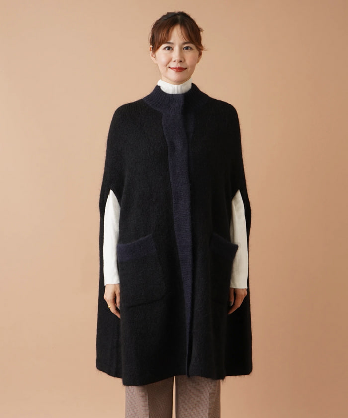 極美品】Eriko Nakamura　レリアン ニットマント ケープ カシミヤ ニットマント【Leilian by Eriko Nakamura】 一 番 安い 通販