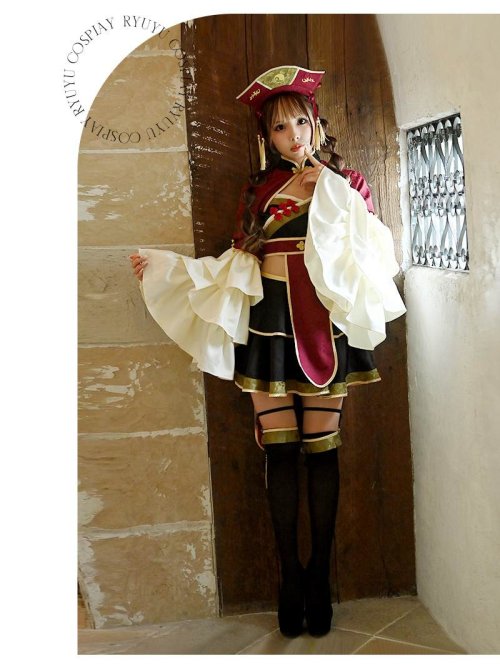 Rew-You(リューユ)/コスプレ チャイナ キョンシー 道士 制服 派手 赤 かわいい 目立つ 中華 ギャル Ryuyu/img02