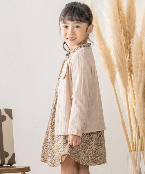 BeBe Petits Pois Vert(ベベ プチ ポワ ヴェール)/【店舗限定】ニット風リボンカーディガン(95~150cm)/img06