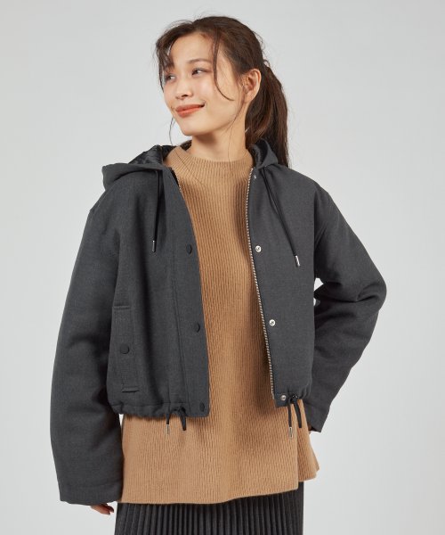 アウター DOUBLE FLANNEL CROPPED PA 