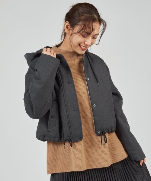 アウター DOUBLE FLANNEL CROPPED PA 