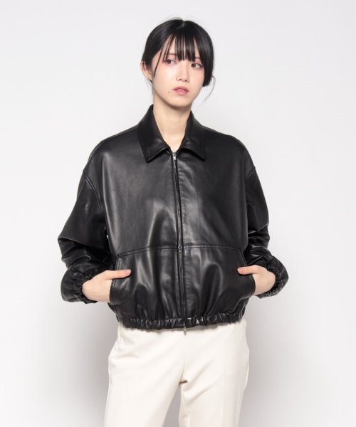 ブルゾン GLOSS LEATHER BOMBER JK 