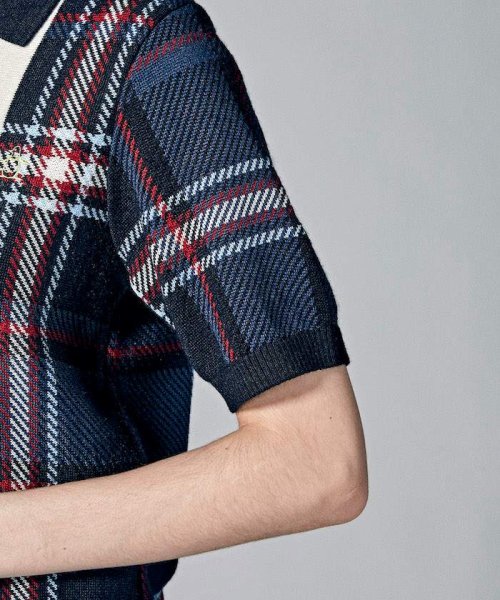 Munsingwear(マンシングウェア)/タータンチェックKinloch Andersonポロ衿半袖ニット【アウトレット】/img07