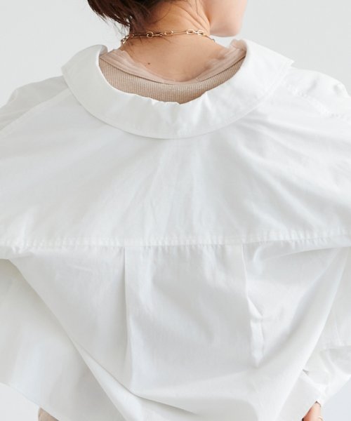 le.coeur blanc(ルクールブラン)/クロップドパールボタンシャツ/img24