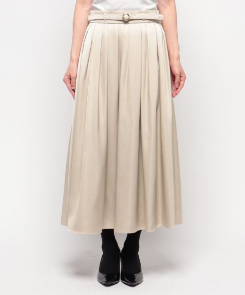 【LOULOU WILLOUGHBY】ブライトツイルタックスカート 