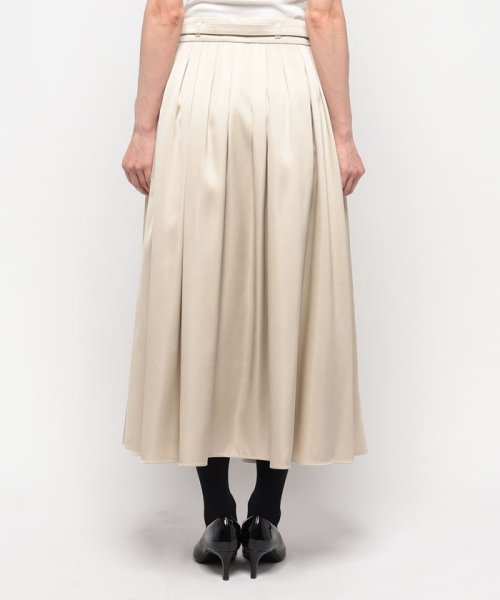 【LOULOU WILLOUGHBY】ブライトツイルタックスカート 