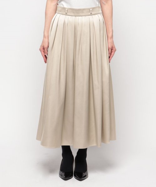【LOULOU WILLOUGHBY】ブライトツイルタックスカート 
