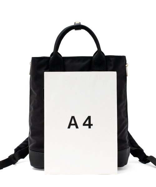 サイドジップナイロンリュック【aroco/アロコ】レディース 通勤 きれいめ 軽い a4 拡張 容量アップ 2way トートバッグ  撥水 バックパック 軽量 人気・おすすめ｜使いやすい・旅行におすすめ 品質保証 全国発送 日本国内発送・最短翌日お届け